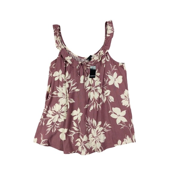 torrid Tops - TORRID Crinkle Gauze Scoop Neck Floral Top SZ 1 Emma Ruffle Tropical Coastal